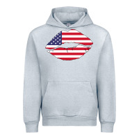 Heather Grey American lip Urban Hoodie - Bettercallsaul