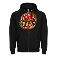 Black christmas vibes Zipper Hoodie - AdoDesignShop