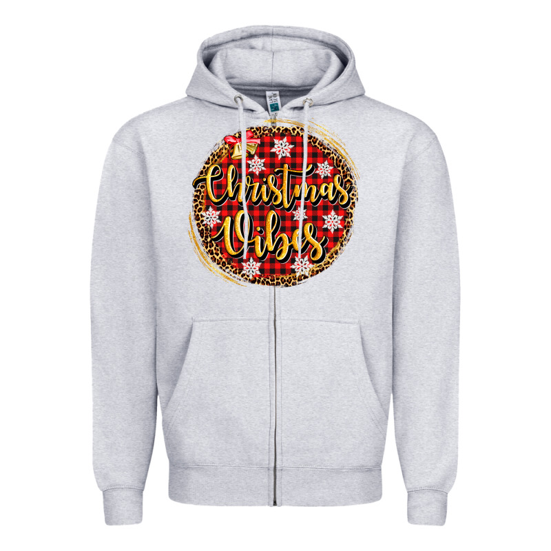 Christmas Vibes Zipper Hoodie by AdoDesignShop | Teevron