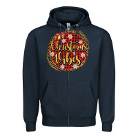 Navy christmas vibes Zipper Hoodie - AdoDesignShop