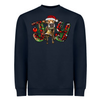 Navy christmas joy with heifer Heavyweight Sweatshirt - RanaPortraitStore