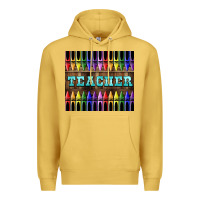 Antique Gold Teacher Crayons Tumbler Premium Hoodie - LillyAllenDesigns