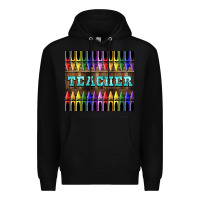 Black Teacher Crayons Tumbler Premium Hoodie - LillyAllenDesigns