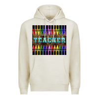 Oatmeal Heather Teacher Crayons Tumbler Premium Hoodie - LillyAllenDesigns