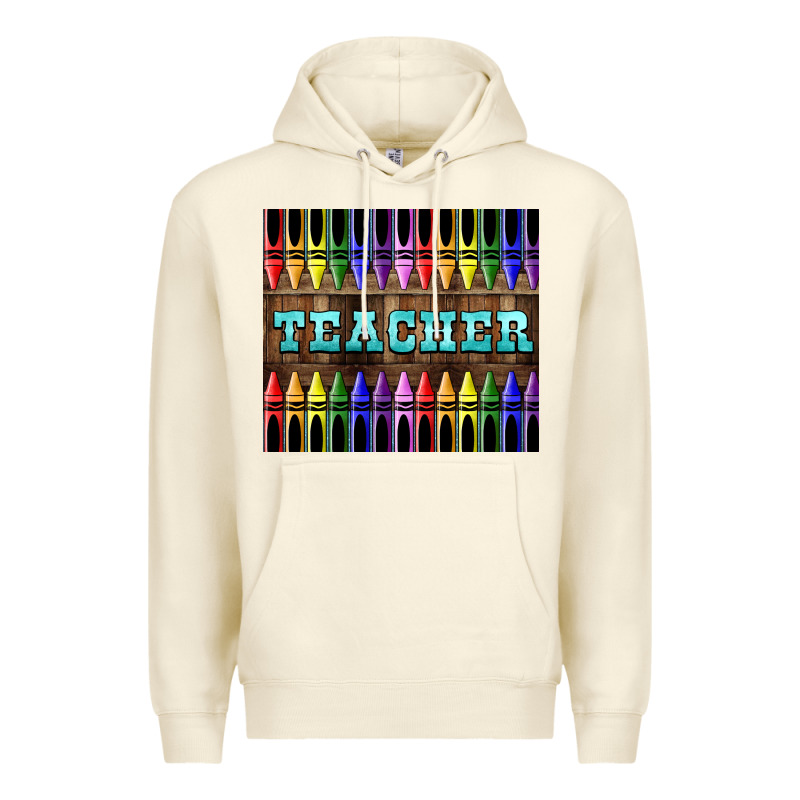 Teacher Crayons Tumbler Premium Hoodie by LillyAllenDesigns | Teevron