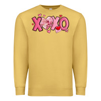 Antique Gold xoxo disco heart valentine's day Premium Sweatshirt - MaliasSmallBusiness