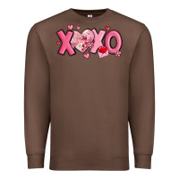 Xoxo Disco Heart Valentine's Day Premium Sweatshirt | Teevron