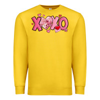 Lemon xoxo disco heart valentine's day Premium Sweatshirt - MaliasSmallBusiness