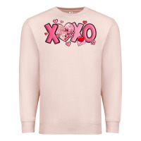 Pale Pink xoxo disco heart valentine's day Premium Sweatshirt - MaliasSmallBusiness