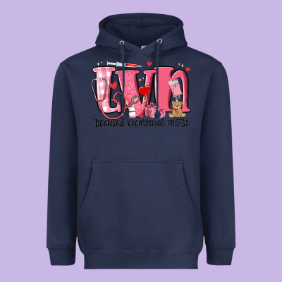 Lvn Licensed Vocational Nurse Valentine's Day Heavyweight Hoodie Designed By Maliassmallbusiness