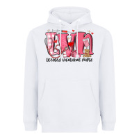 White lvn licensed vocational nurse valentine's day Heavyweight Hoodie - MaliasSmallBusiness