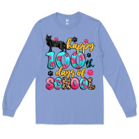 Colony Blue happy 100th days of school cat Long Sleeve Tee - Artiststas