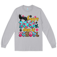 Moon Dust happy 100th days of school cat Long Sleeve Tee - Artiststas