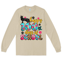 Mushroom happy 100th days of school cat Long Sleeve Tee - Artiststas