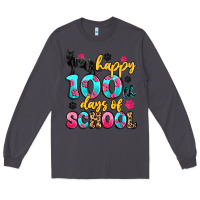 Smoke happy 100th days of school cat Long Sleeve Tee - Artiststas