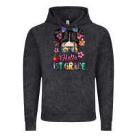Vintage Black hello first grade Vintage Hoodie - texasbilliewilder