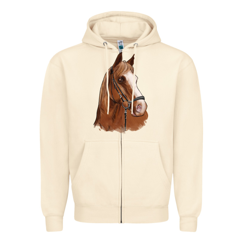 Horse Portrait Zipper Hoodie by Artiststas | Teevron