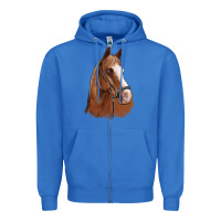 True Royal horse portrait Zipper Hoodie - Artiststas