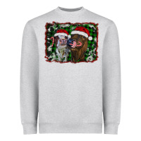 Heather Grey christmas heifers Heavyweight Sweatshirt - RanaPortraitStore
