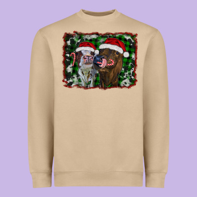 Christmas Heifers Heavyweight Sweatshirt Designed By Ranaportraitstore