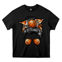 Black basketball mom Heavy Core Tee - RacoonDesign