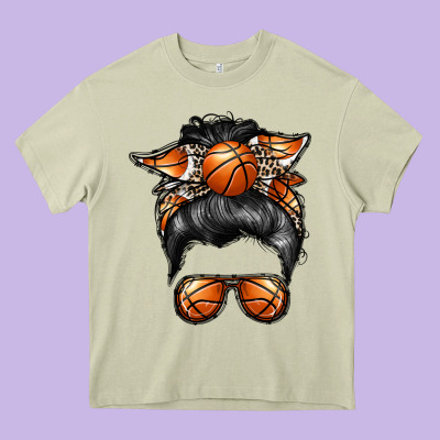 Basketball Mom Heavy Core Tee Designed By Racoondesign