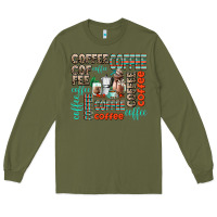Army Green coffee Long Sleeve Tee - AdoDesignShop
