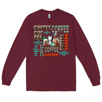 Burgundy coffee Long Sleeve Tee - AdoDesignShop