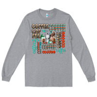 Heather Grey coffee Long Sleeve Tee - AdoDesignShop