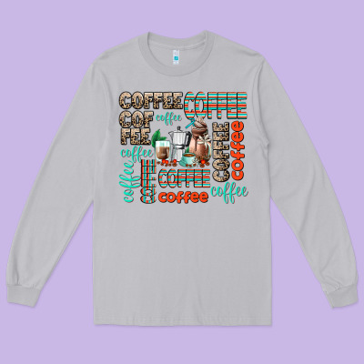 Coffee Long Sleeve Tee Designed By Adodesignshop