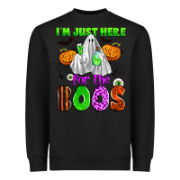 Black i'm just here for the boos Heavyweight Sweatshirt - Zillion Design Studio