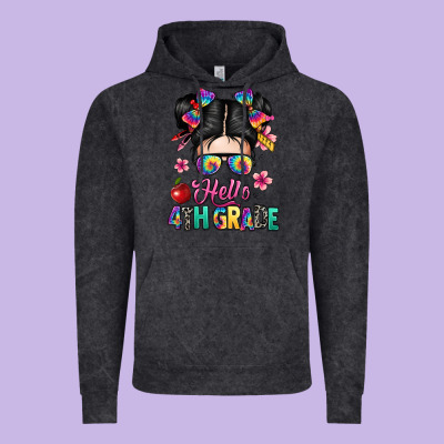 Hello Fourth Grade Vintage Hoodie Designed By Texasbilliewilder