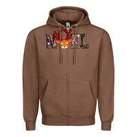 Chestnut noel reindeer Zipper Hoodie - AdoDesignShop