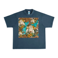 Sunflowers Charolais Cow Seamless Pattern Urban Heavy Tee | Teevron