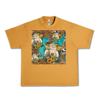 Peanut Butter sunflowers charolais cow seamless pattern Urban Heavy Tee - HRA Design Shop