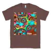 Football Tie Dye Gemstone Sunflower Seamless Pattern Classic Tee | Teevron