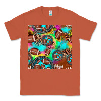 Copper football tie dye gemstone sunflower seamless pattern Classic Tee - JahusDesignShop