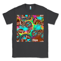 Smoke football tie dye gemstone sunflower seamless pattern Classic Tee - JahusDesignShop