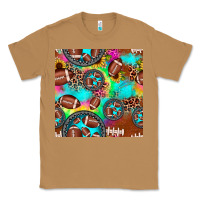Toasted Coconut football tie dye gemstone sunflower seamless pattern Classic Tee - JahusDesignShop