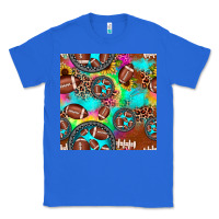 True Royal football tie dye gemstone sunflower seamless pattern Classic Tee - JahusDesignShop