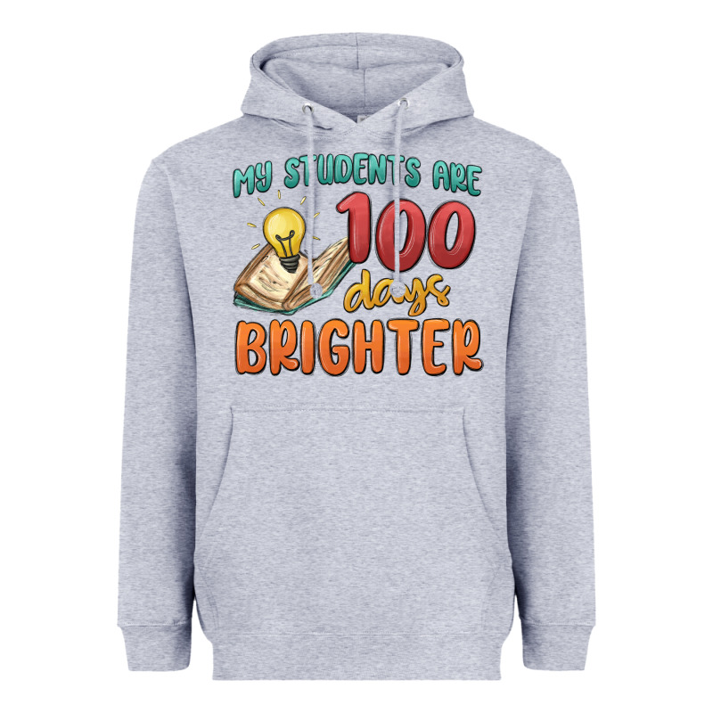 My Students 100 Days Brighter Heavyweight Hoodie by MaliasSmallBusiness | Teevron