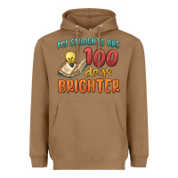 Toasted Coconut my students 100 days brighter Heavyweight Hoodie - MaliasSmallBusiness