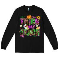 Black trick or teach Long Sleeve Tee - AdoDesignShop