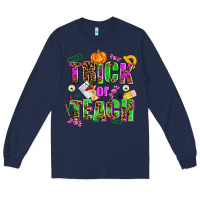 Navy trick or teach Long Sleeve Tee - AdoDesignShop