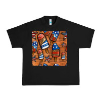 Black patriotic popsicles seamless pattern Urban Heavy Tee - HRA Design Shop