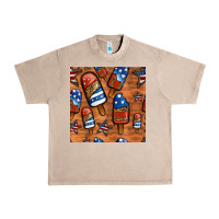 French Oak patriotic popsicles seamless pattern Urban Heavy Tee - HRA Design Shop