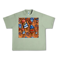 Oil Green patriotic popsicles seamless pattern Urban Heavy Tee - HRA Design Shop