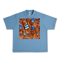 Pebble Blue patriotic popsicles seamless pattern Urban Heavy Tee - HRA Design Shop