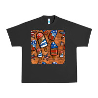 Pigment Black patriotic popsicles seamless pattern Urban Heavy Tee - HRA Design Shop