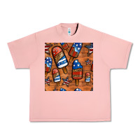 Salmon patriotic popsicles seamless pattern Urban Heavy Tee - HRA Design Shop